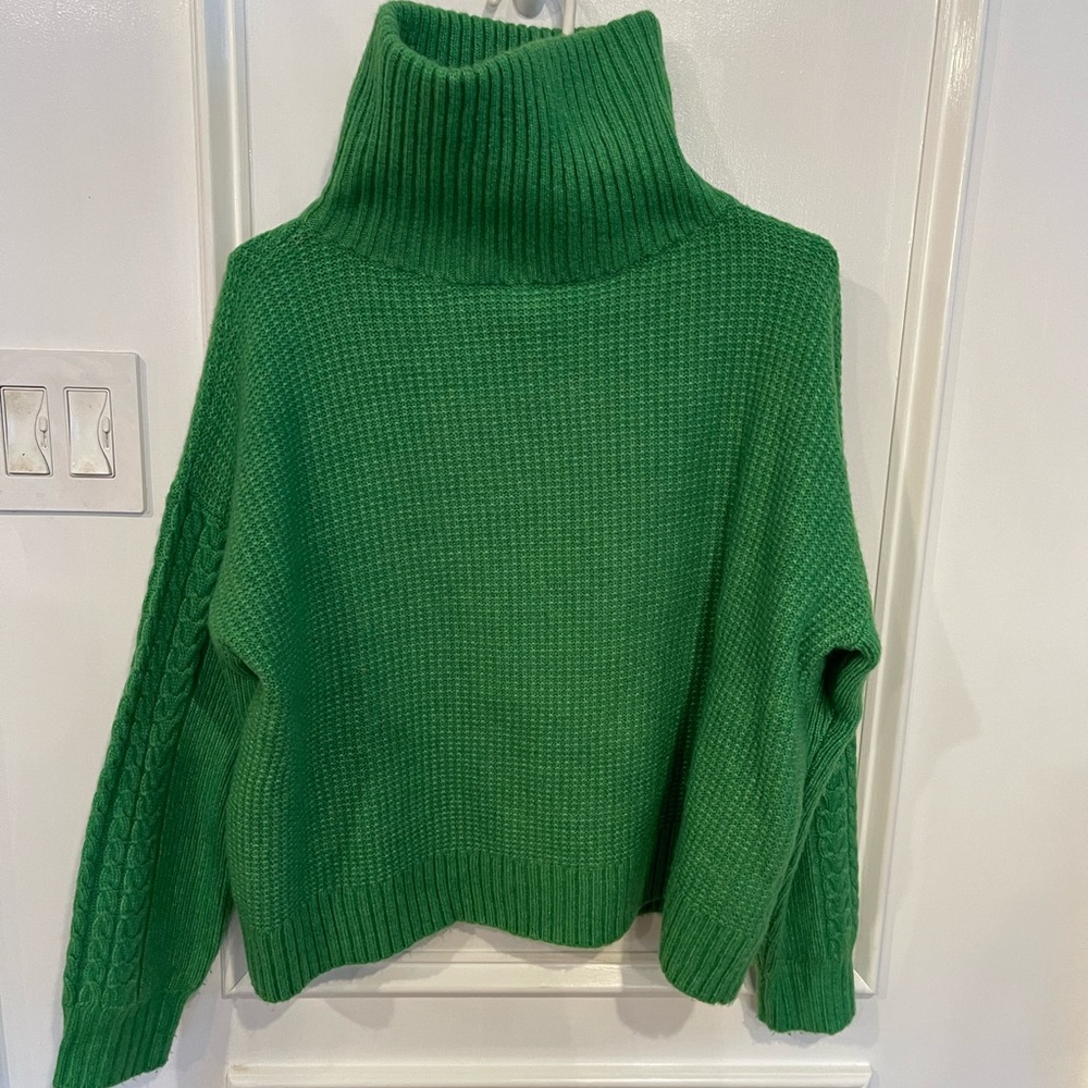Something Navy Cozy Textured Turtleneck